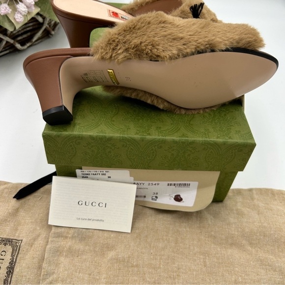 Women’s Gucci dans Les Vert horse bit mules size 38 made in Italy - Picture 9 of 10